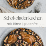 schoko birnen kuchen pinterest pin 1