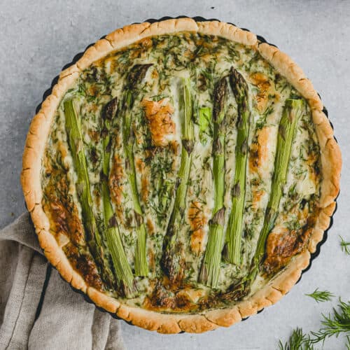 asparagus quiche with brie cheese