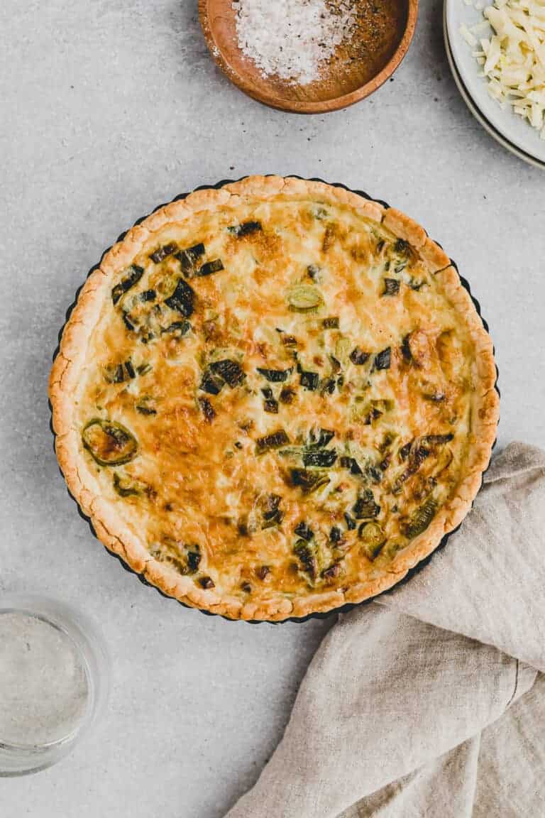 Vegetarian Leek & Cheese Quiche