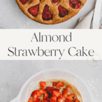 Almond Strawberry Cake Pinterest Pin