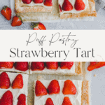 Strawberry Puff Pastry Tart Pinterest Pin