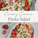 Vegan Strawberry Avocado Pasta Salad Pinterest Pin