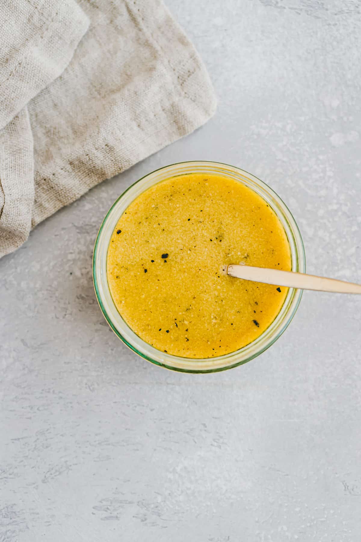 honey dijon mustard dressing in a jar