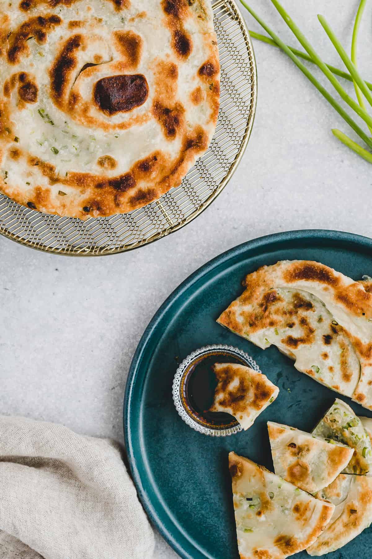 chinese pancakes with scallions