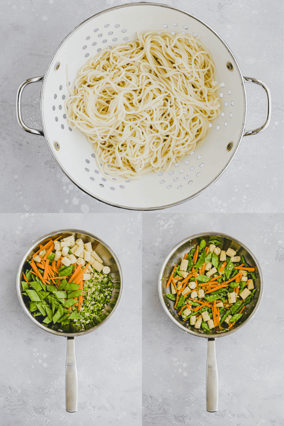 Lo Mein Nudeln Rezept Schritt 1-3