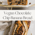 vegan chocolate chip banana bread pinterest pin