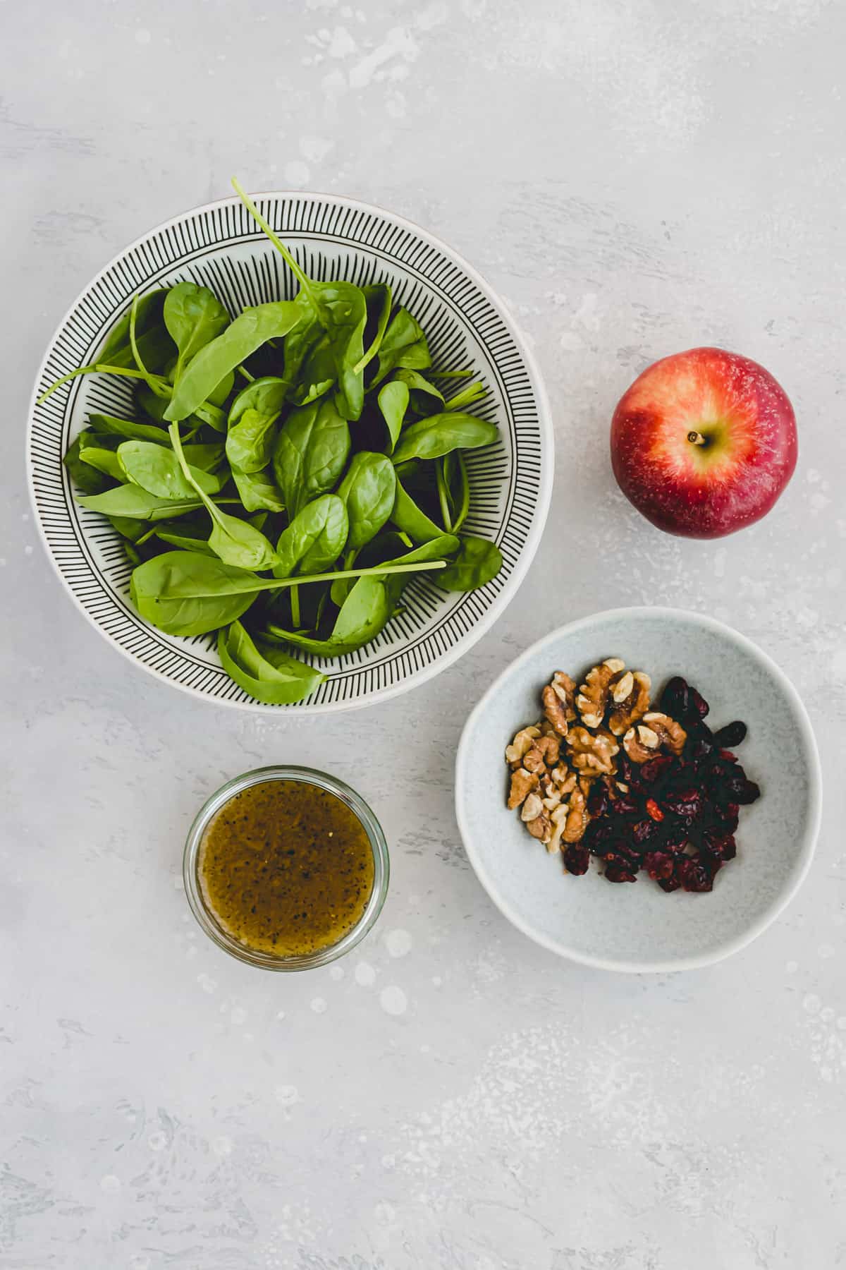 Fall Spinach Salad Ingredients