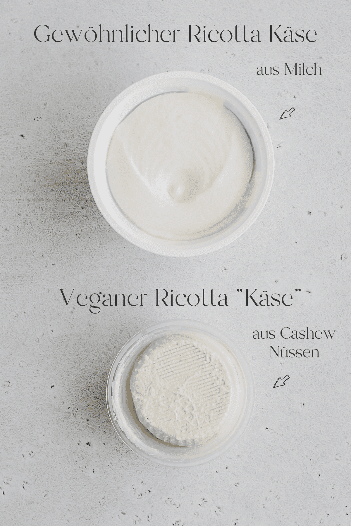 Ricotta vs Veganer Ricotta