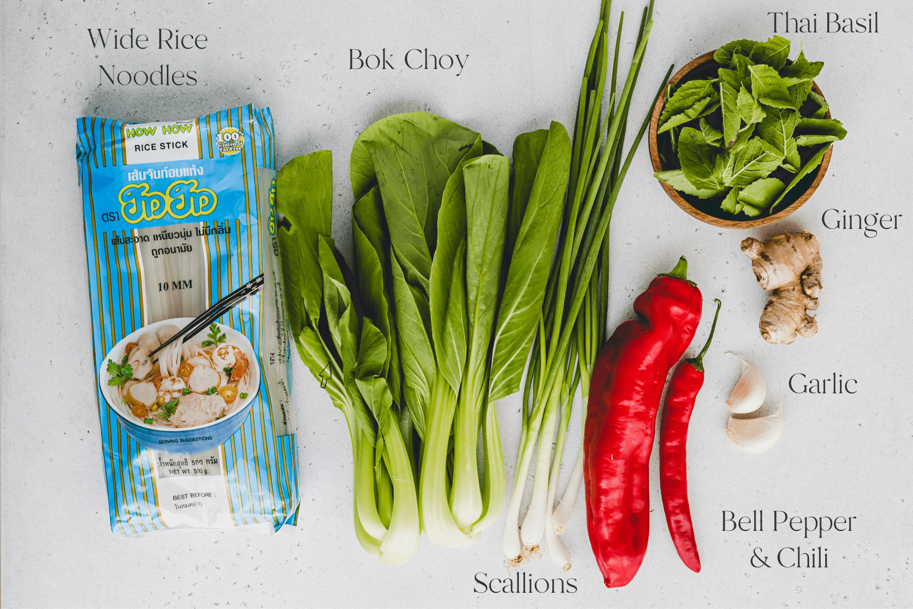 Thai Drunken Noodles Ingredients 2