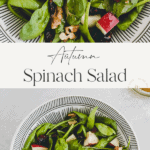 spinach salad with apple pinterest pin