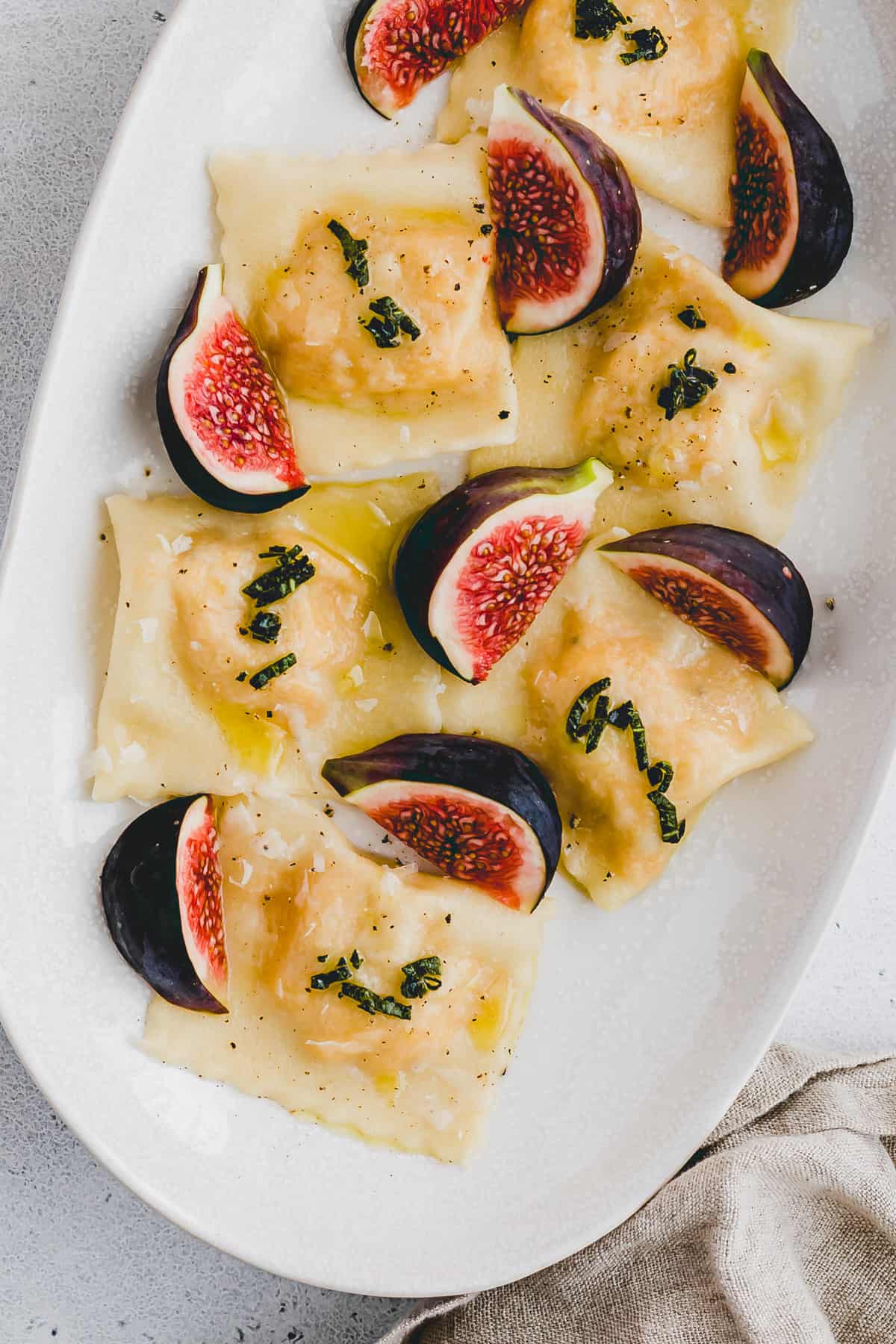 homemade butternut squash ricotta ravioli