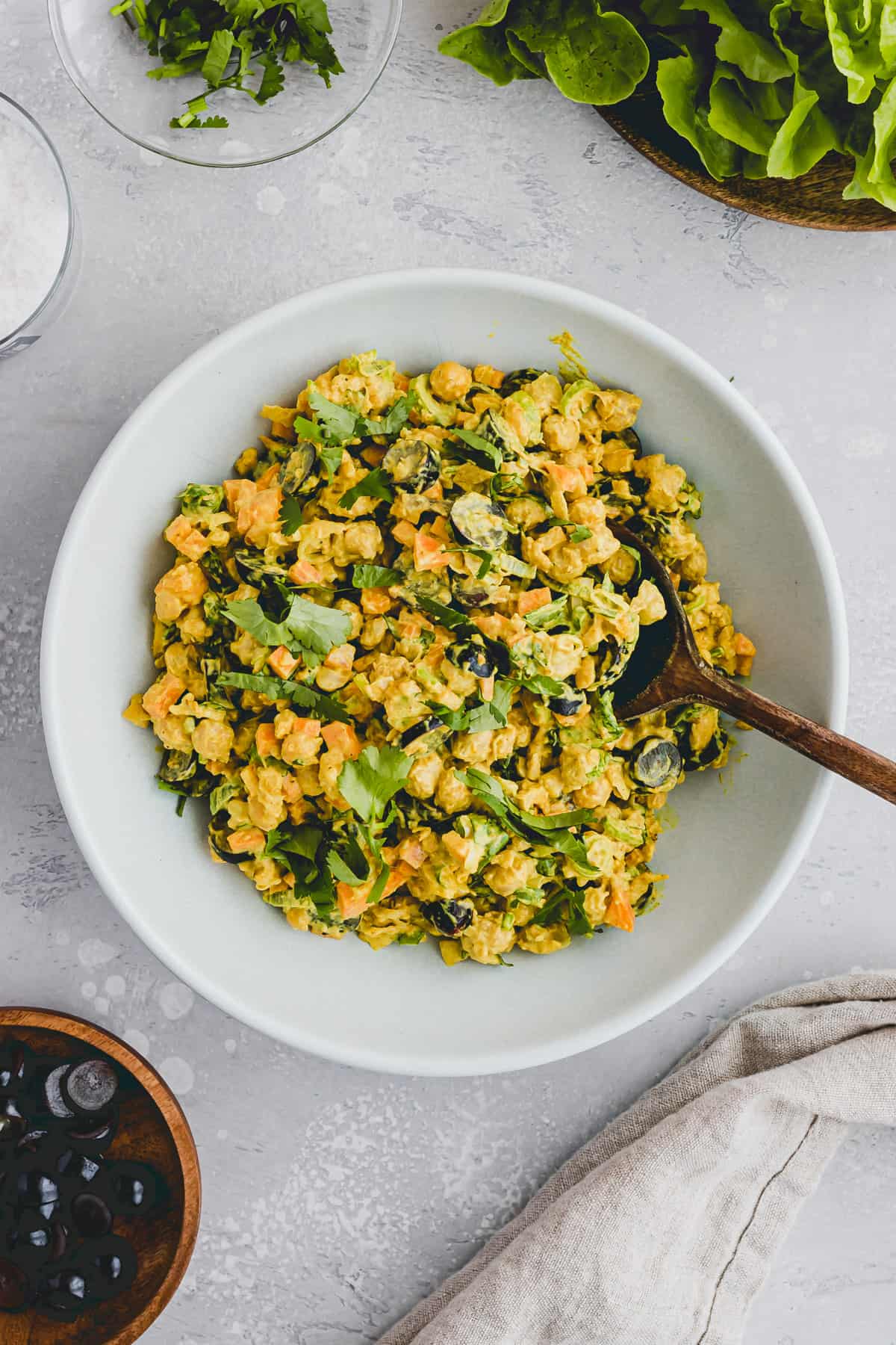 vegan curried chickpea salad