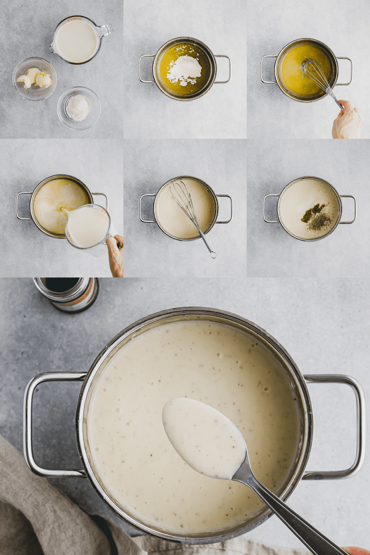 Vegane Bechamel Sauce Rezept Schritt 1-7