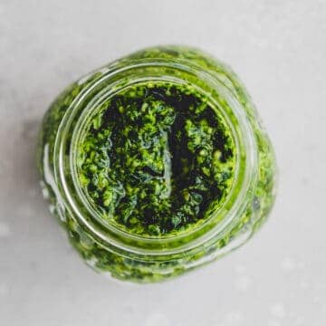 wild garlic pesto in a jar