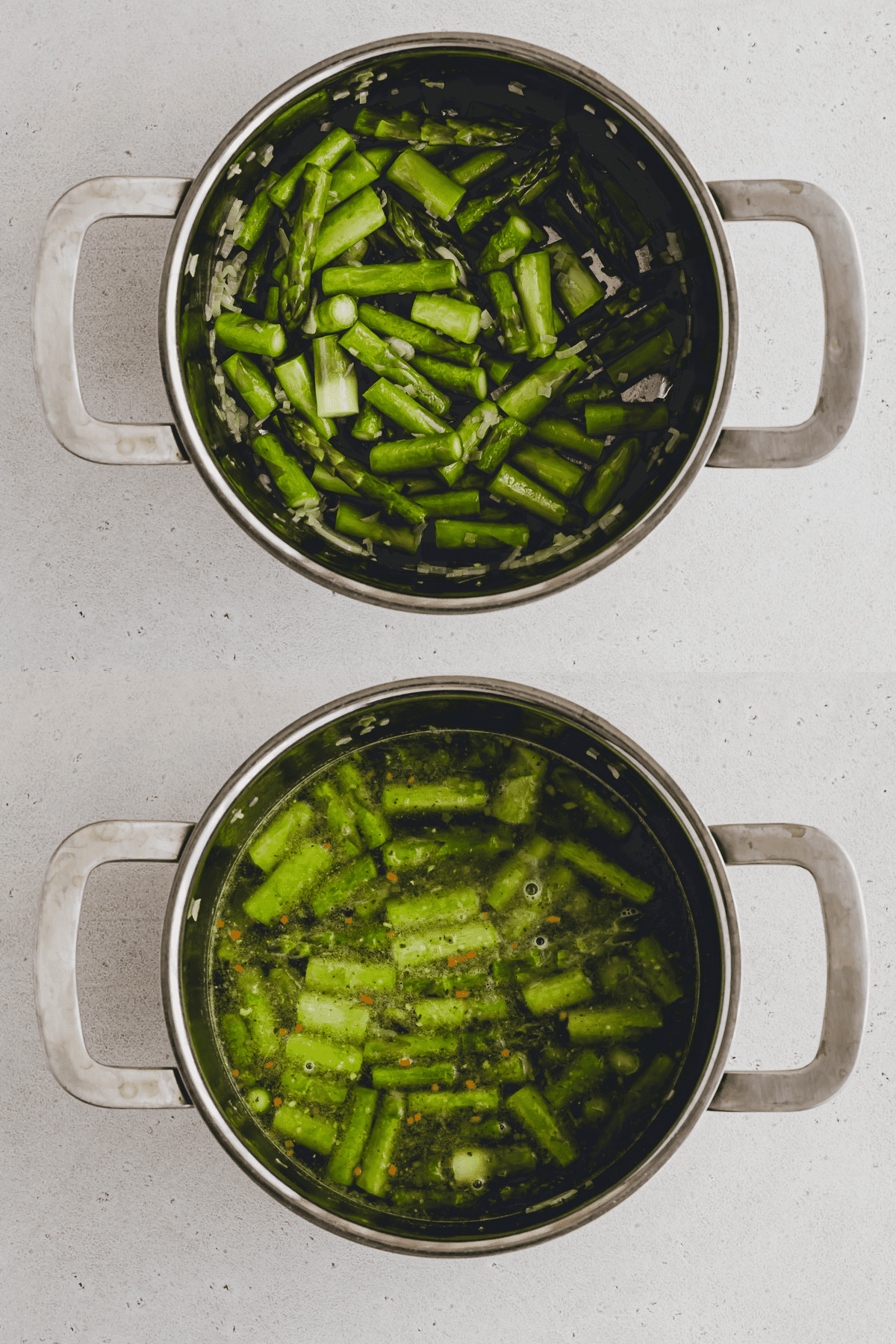 Grüne Spargelsuppe Rezept Schritt 1-2