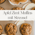 Pinterest Pin Apfel Zimt Muffins
