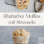Pinterest Pin Rhabarber Muffins