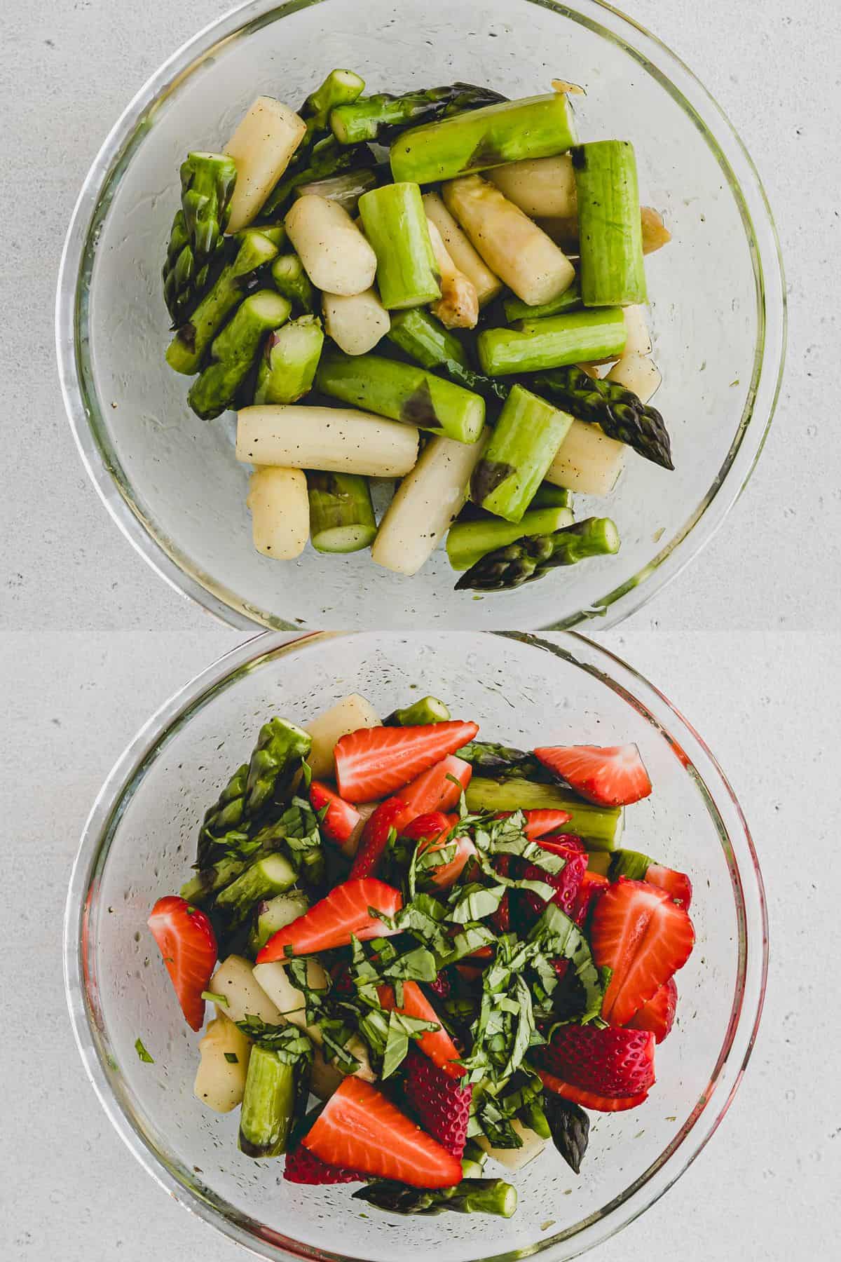 Strawberry Asparagus Salad Recipe Step 4-5