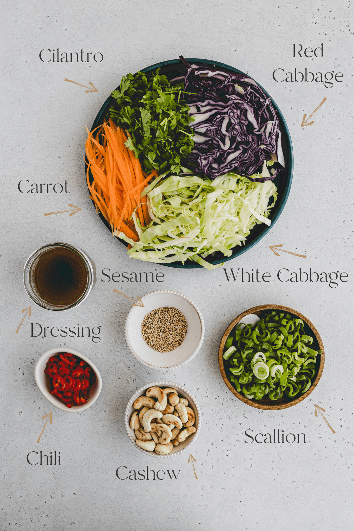 Asian Slaw Ingredients