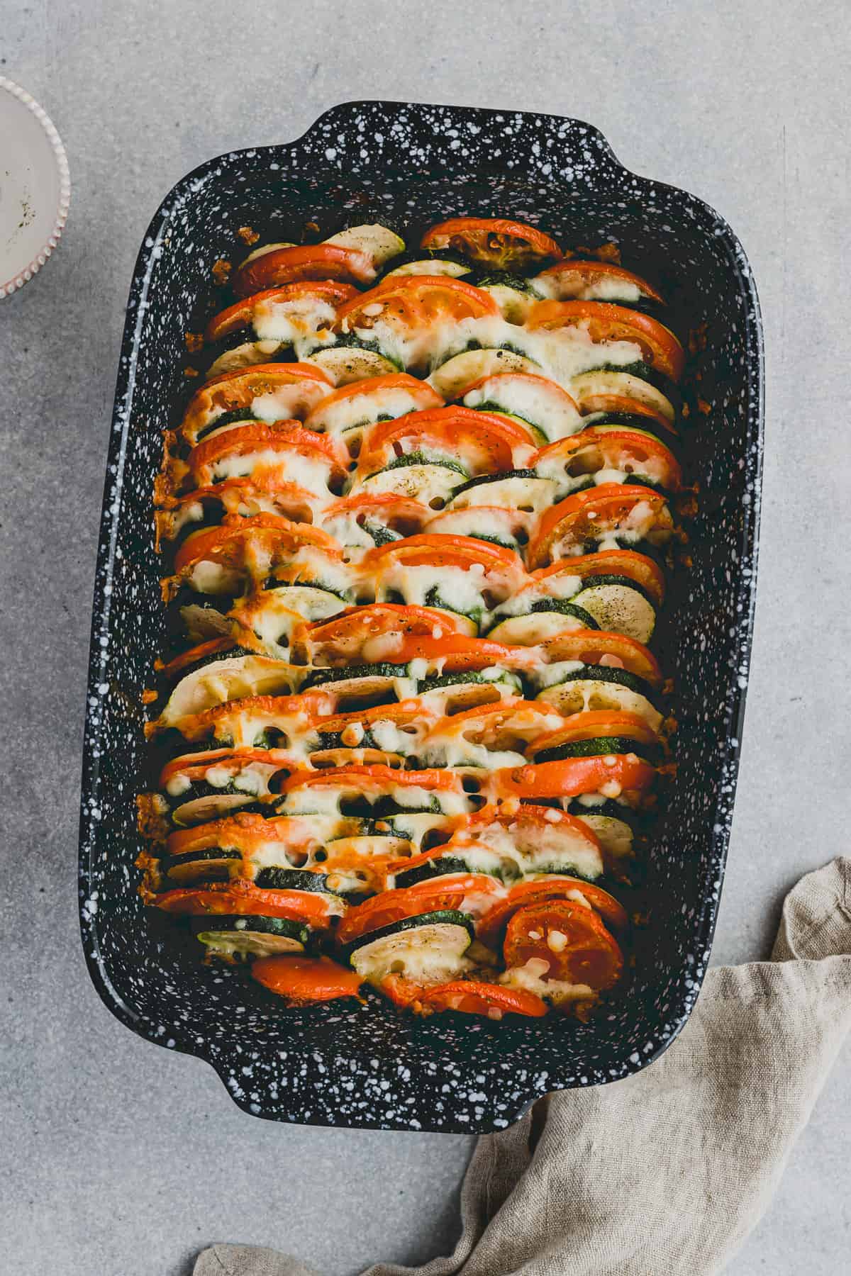 Zucchini Tomaten Auflauf mit Käse Überbacken | Aline Made