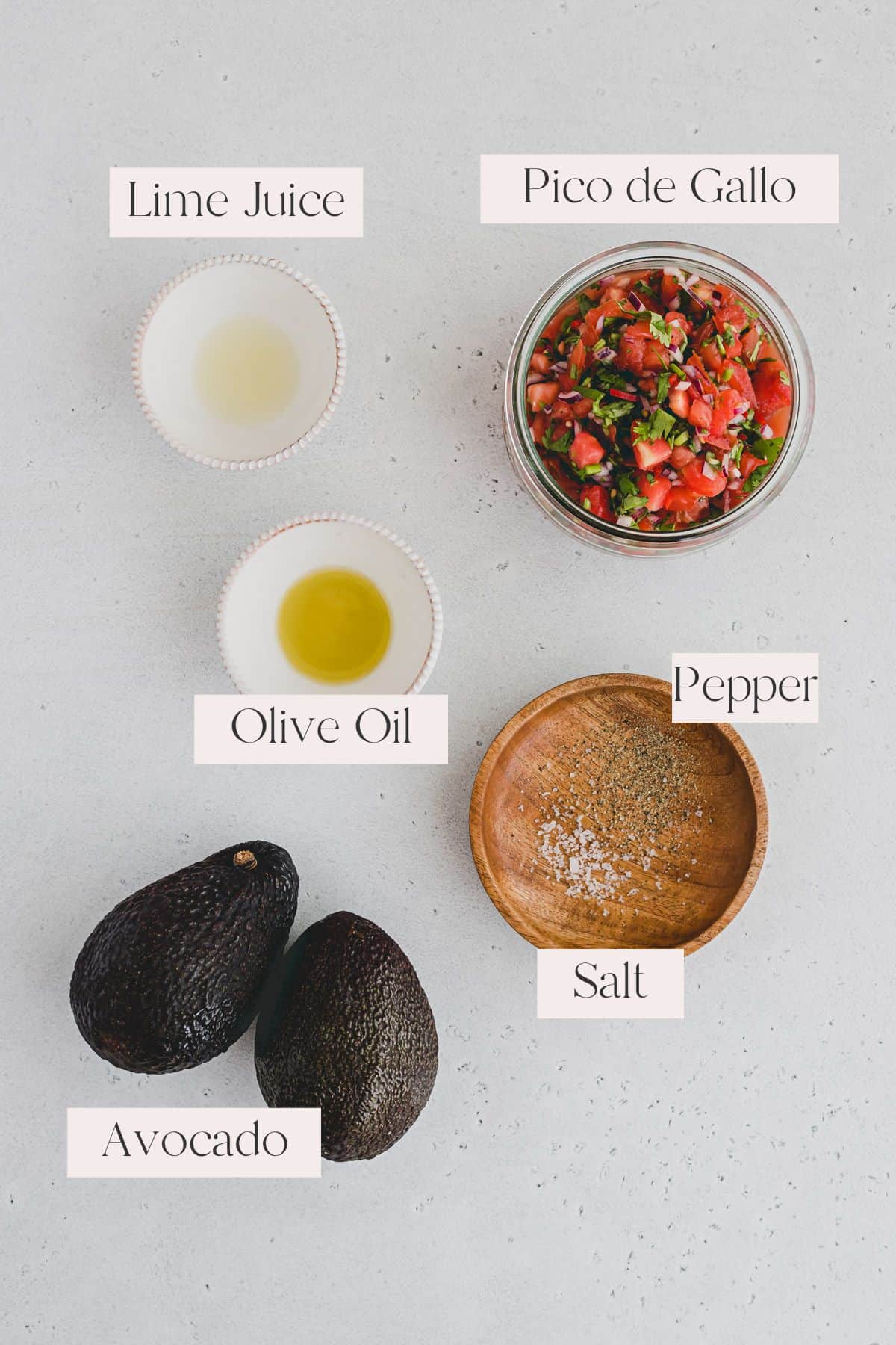 Grilled Avocado Ingredients