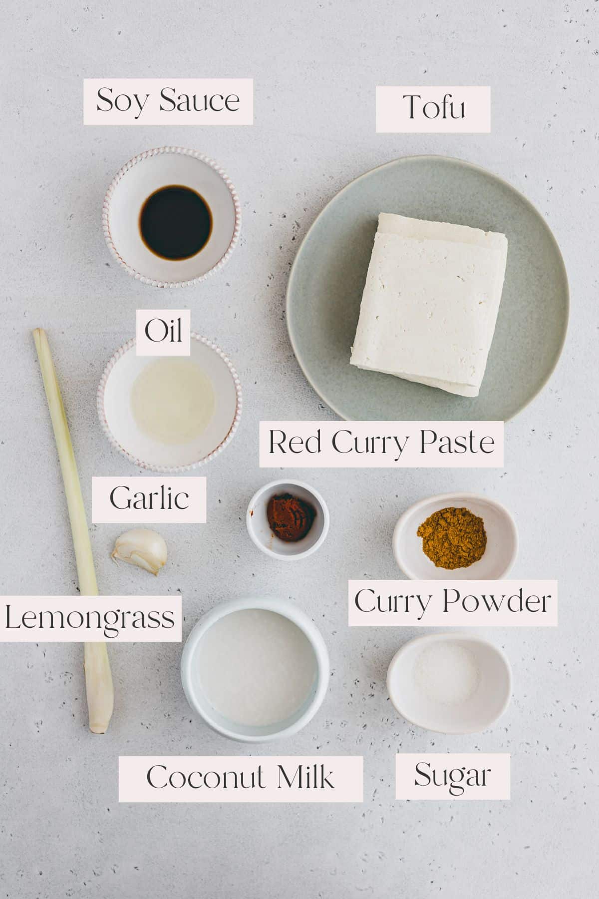 Vegan Tofu Satay Skewers Ingredients