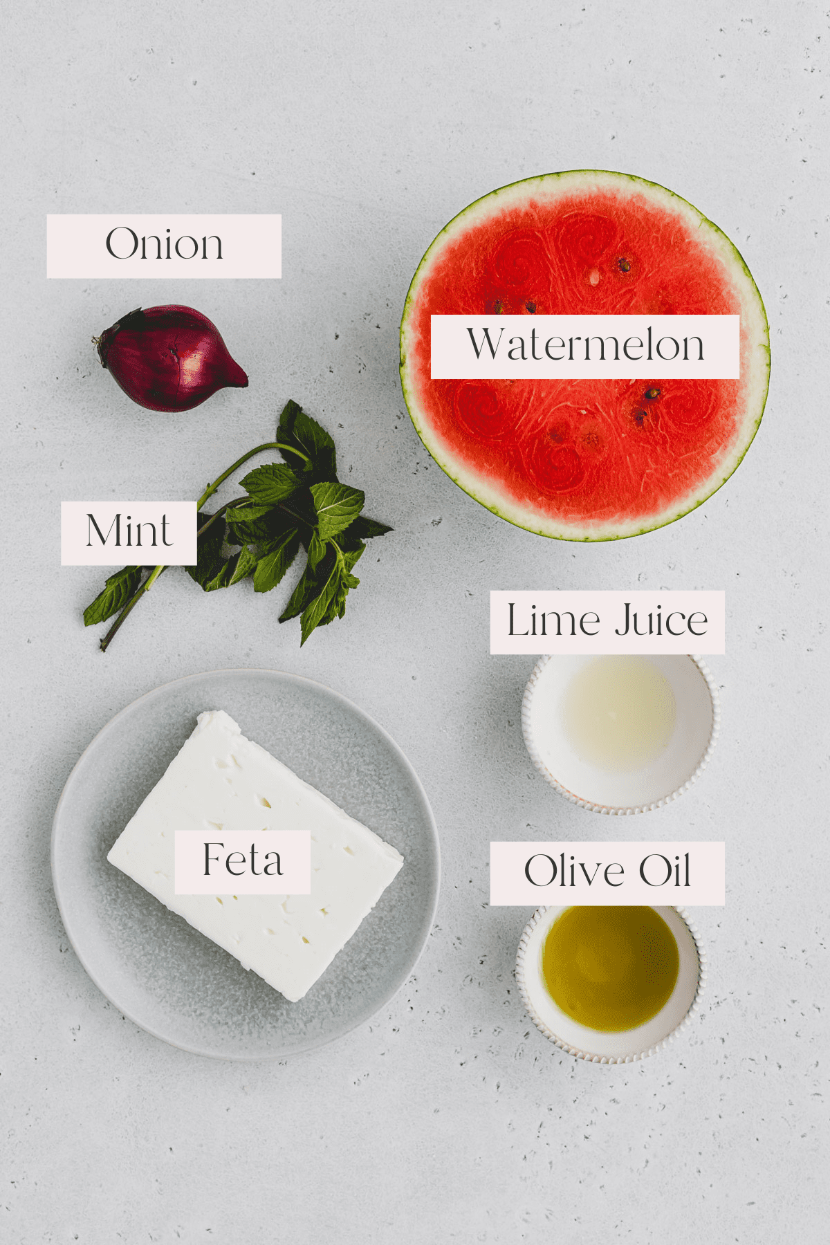 Watermelon Feta Salad Ingredients