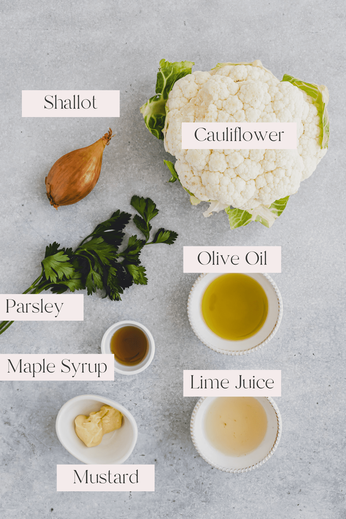 Cauliflower Salad Ingredients