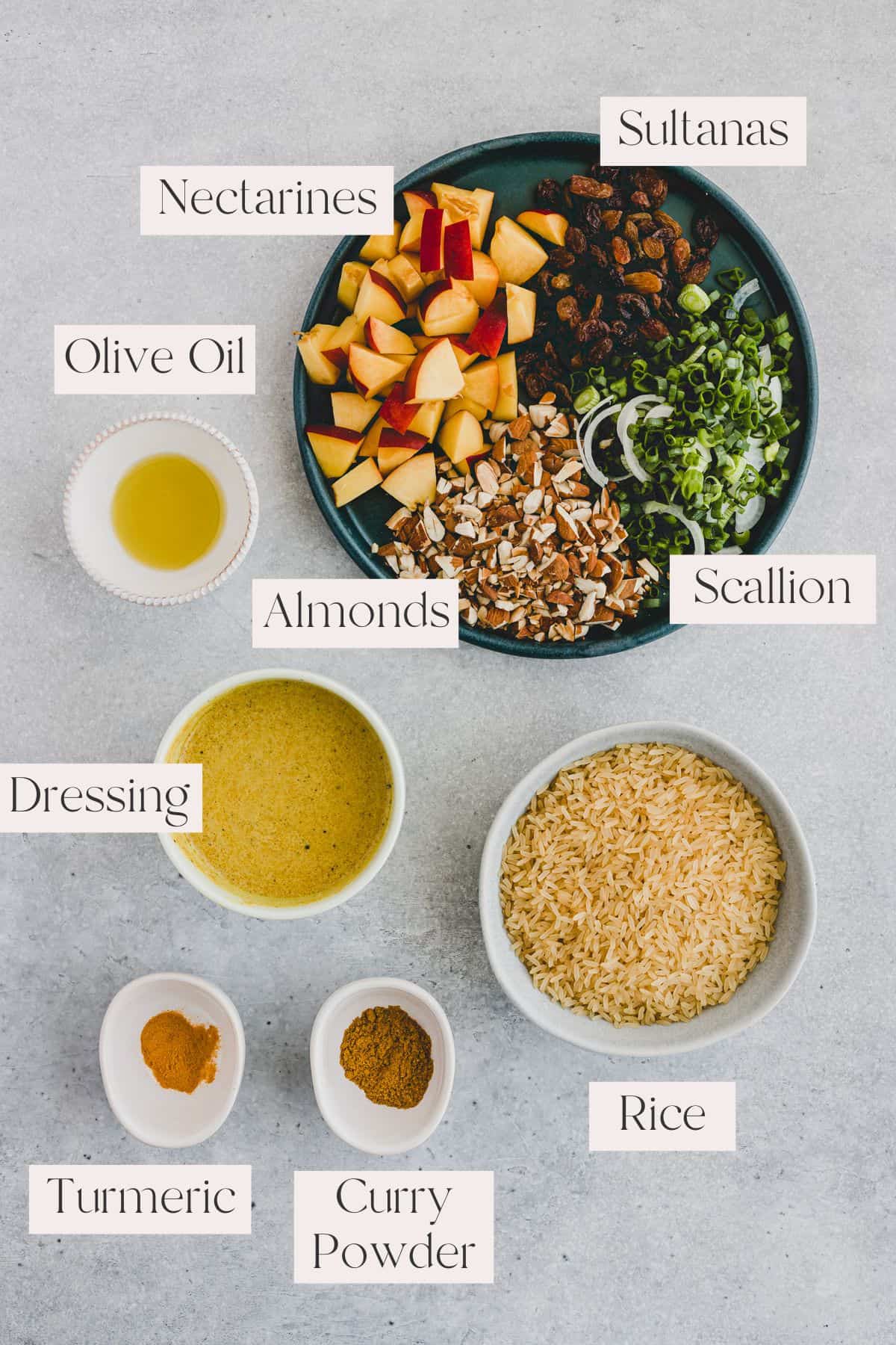 Curried Rice Salad Ingredients