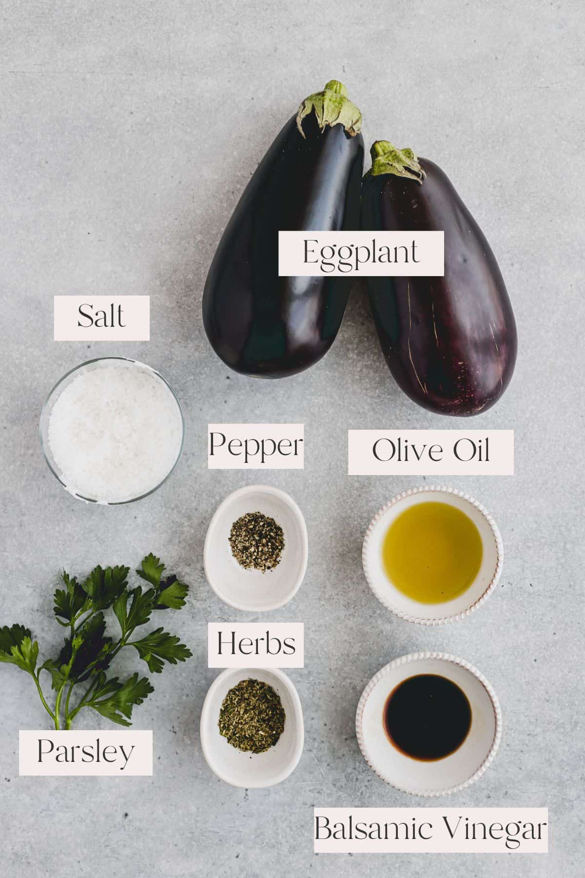 Grilled Eggplant Ingredients