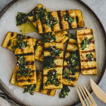 tofu grillen mit chimichurri