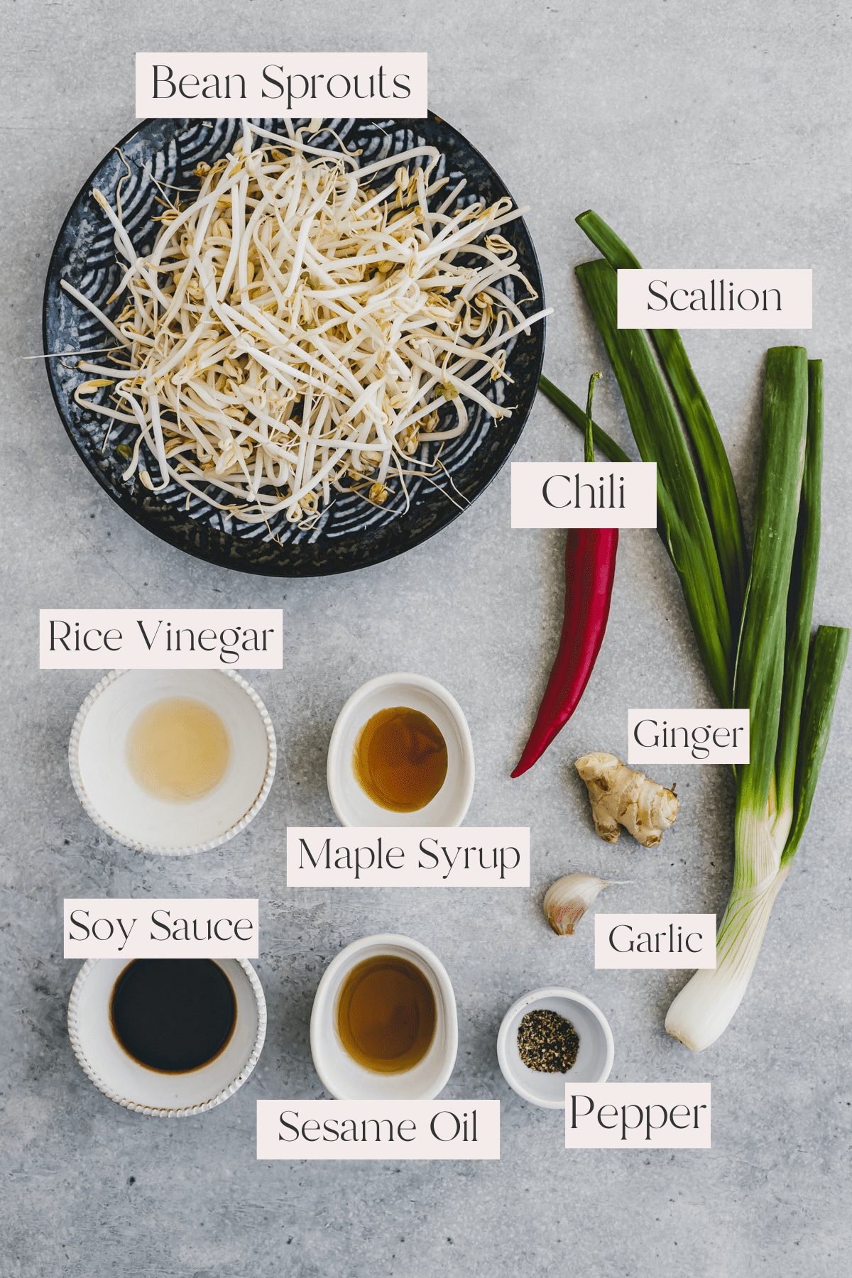 Mung Bean Salad Ingredients