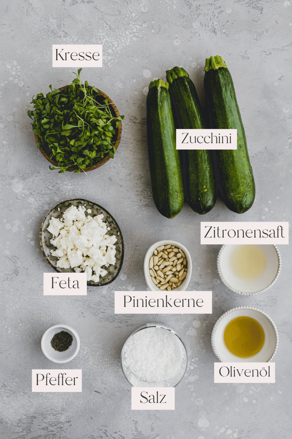 Roher Zucchinisalat mit Feta | Aline Made