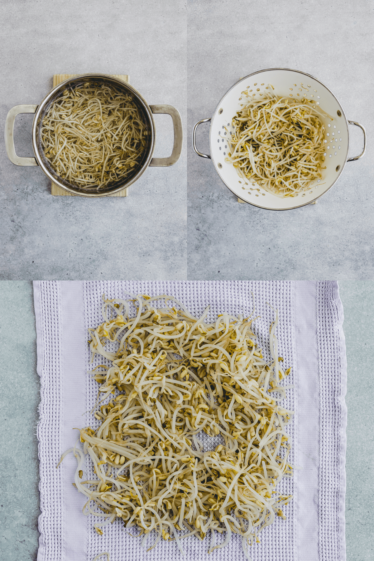 Bean Sprout Salad Recipe Step 1-3