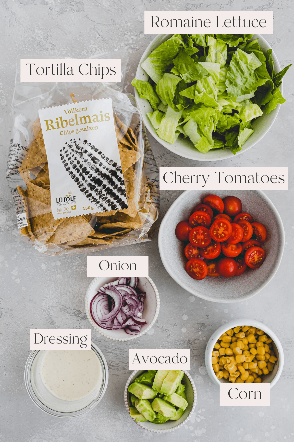 Vegan Taco Salad Ingredients