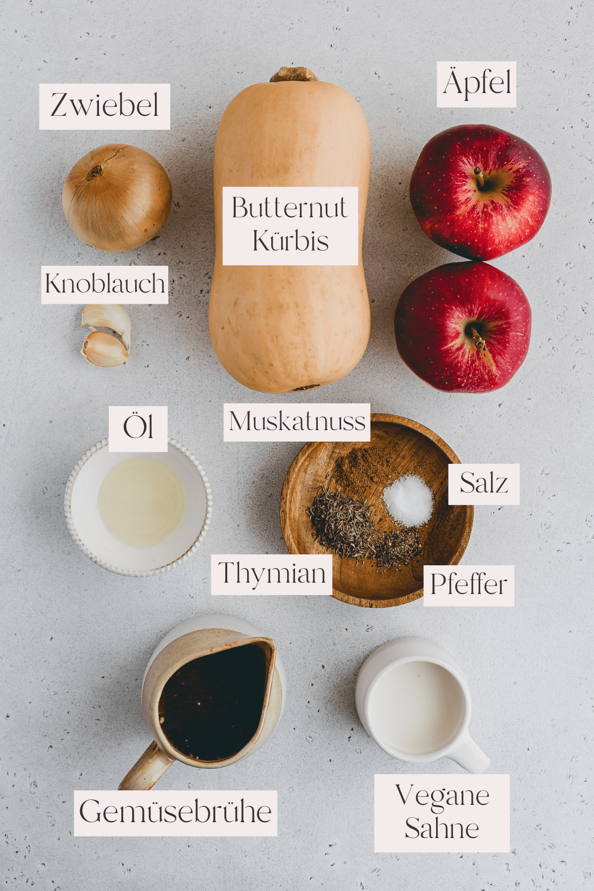 Apfel Kürbis Suppe Zutaten