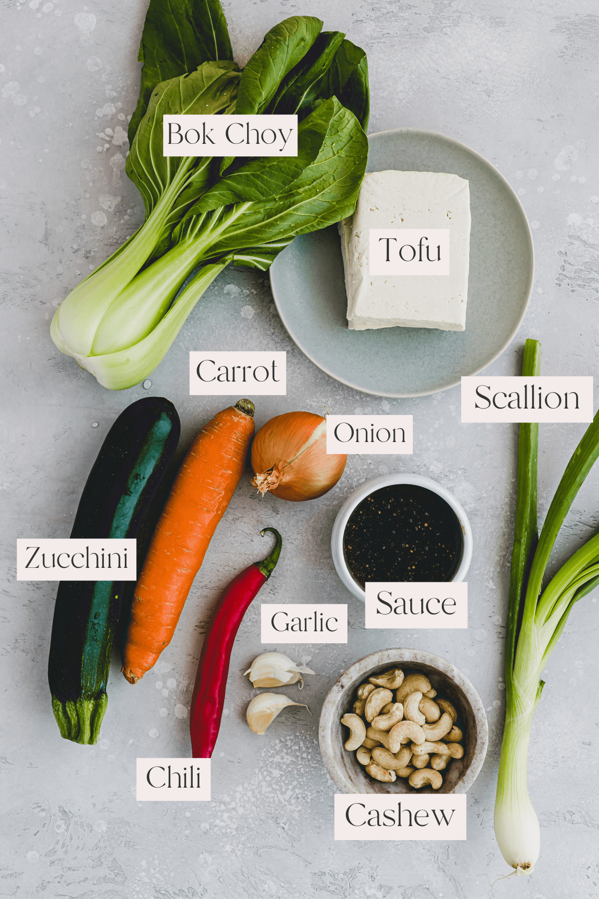 Cashew Tofu Ingredients