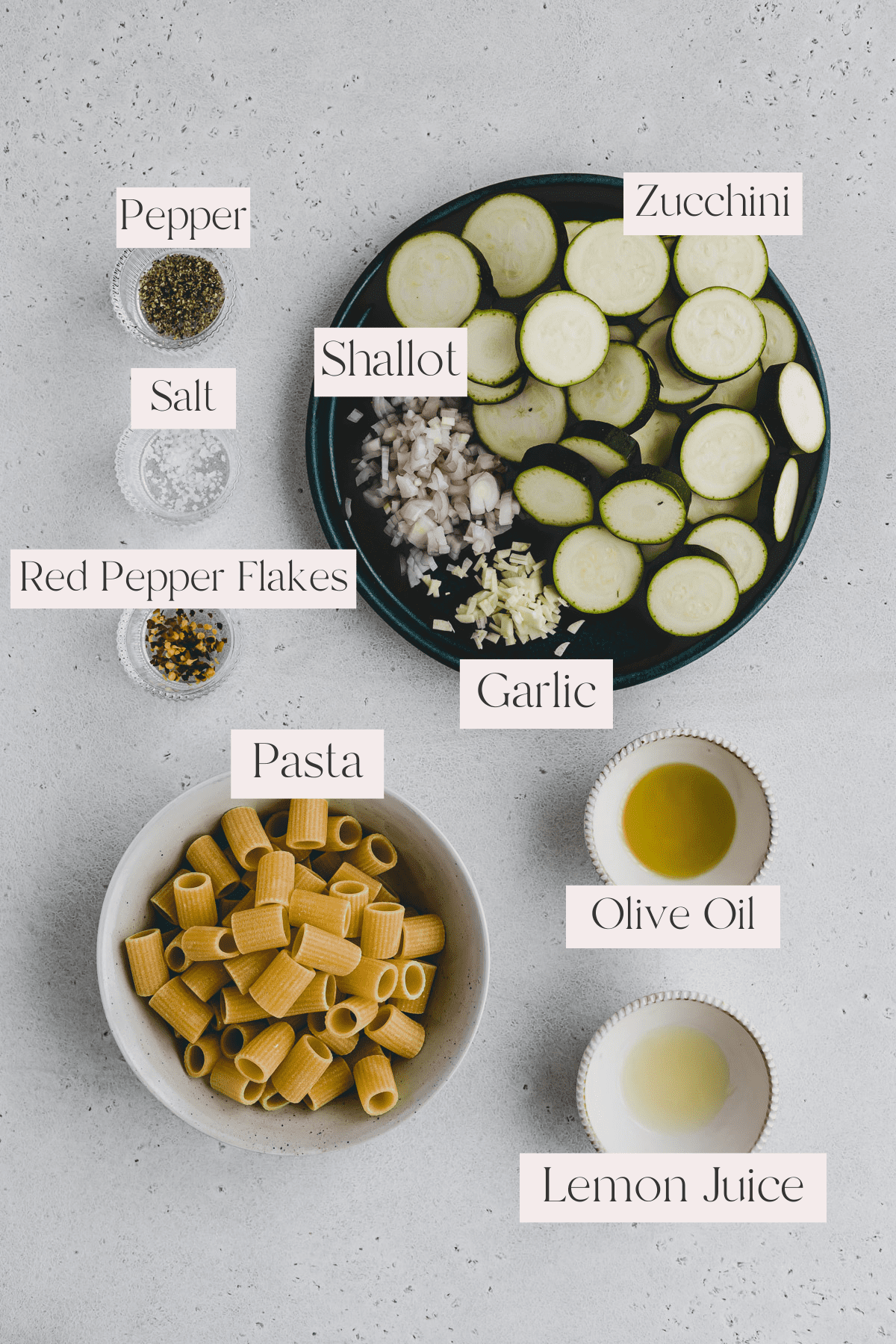 Zucchini Pasta Ingredients