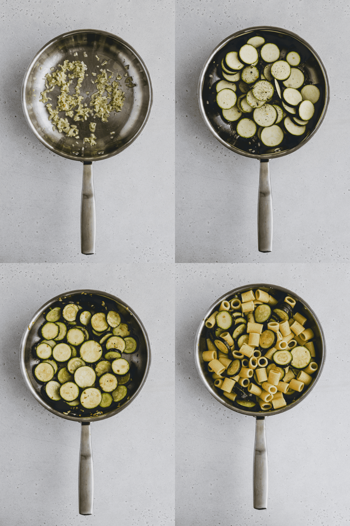 Zucchini Pasta Recipe Step 1-4