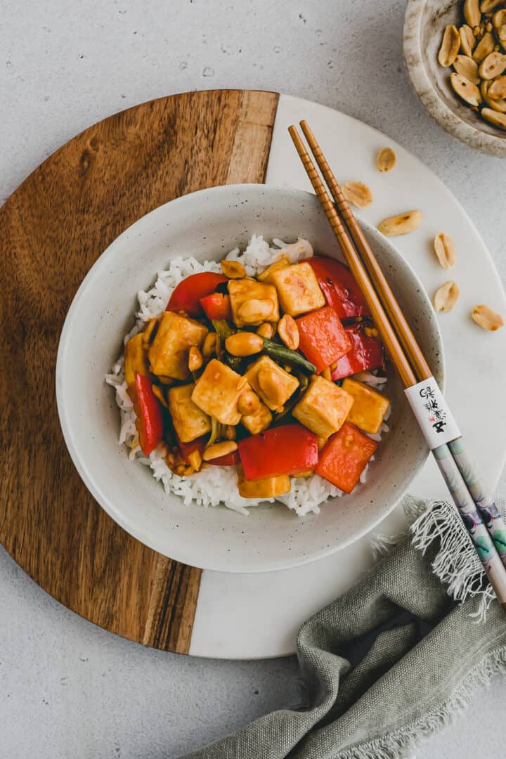 Vegan Kung Pao Tofu Recipe | Aline Made