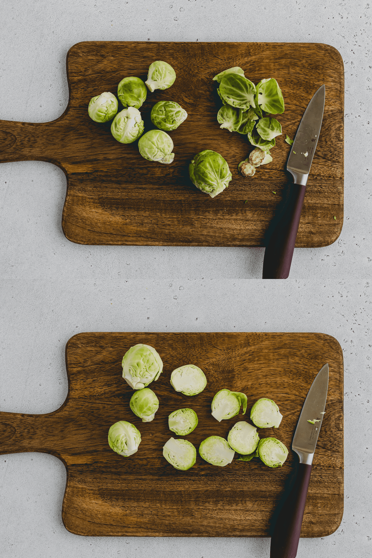 Roasted Brussels Sprouts Recipe Step 1-2