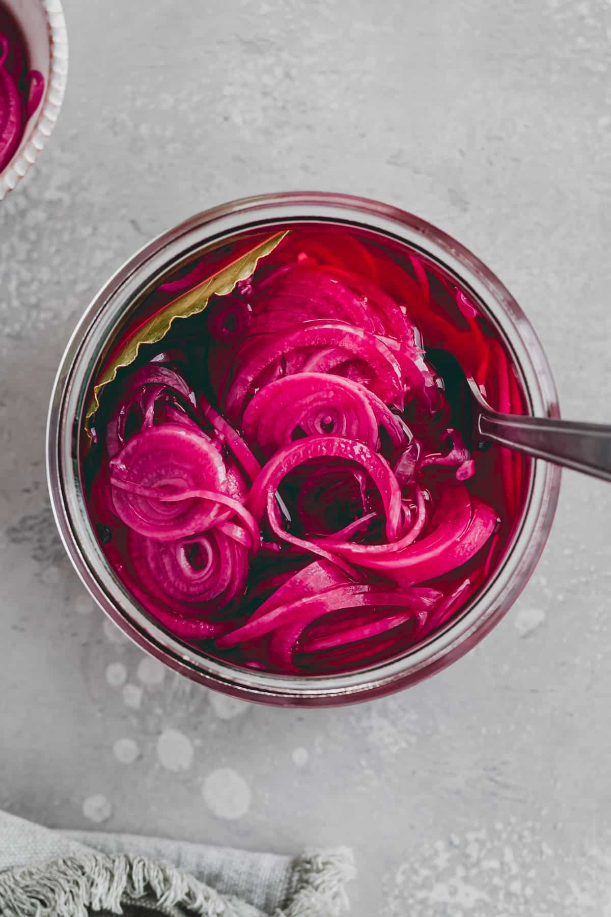 quick pickled onions in a jar