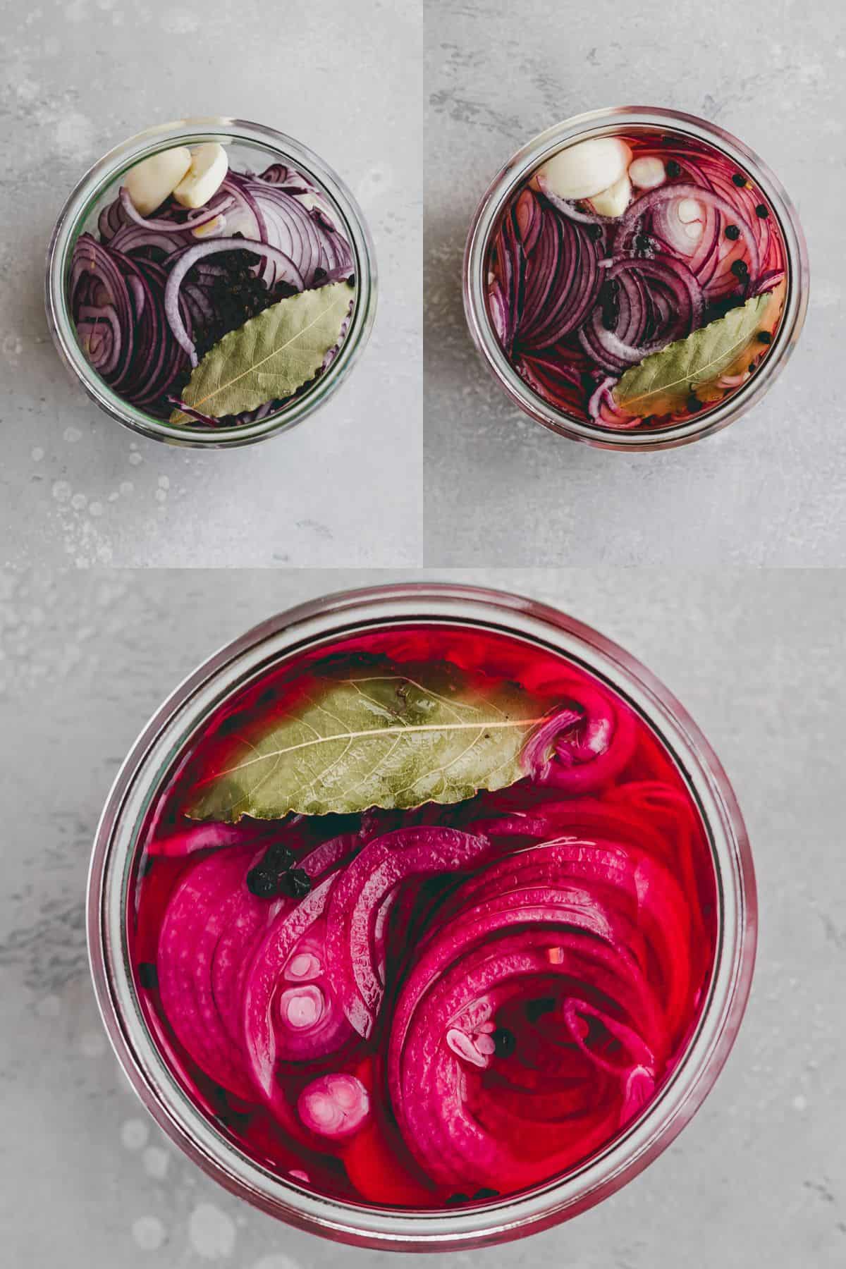 Pickled Red Onions Recipe Step 3-5