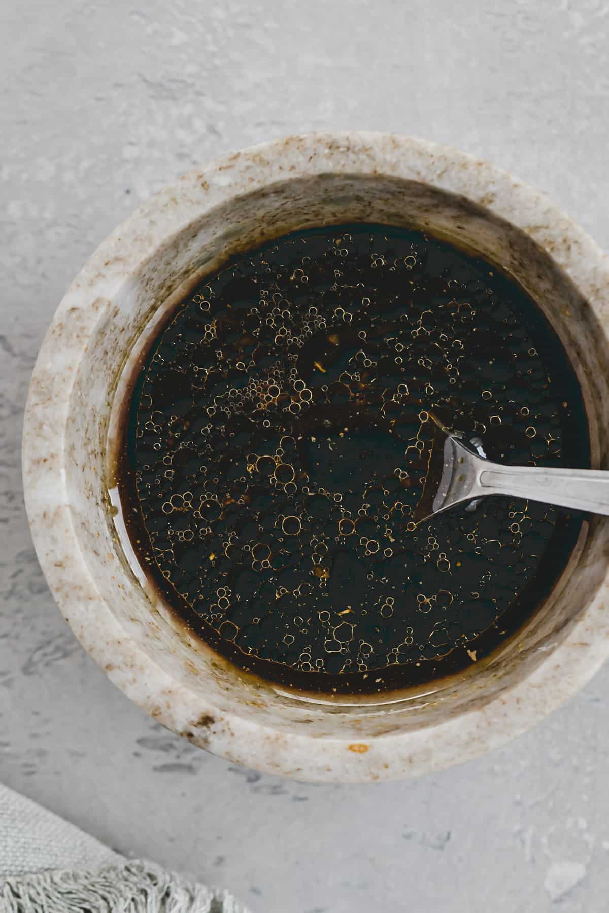 homemade poke sauce in a small bowl