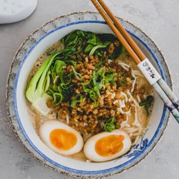 a bowl of tan tan ramen