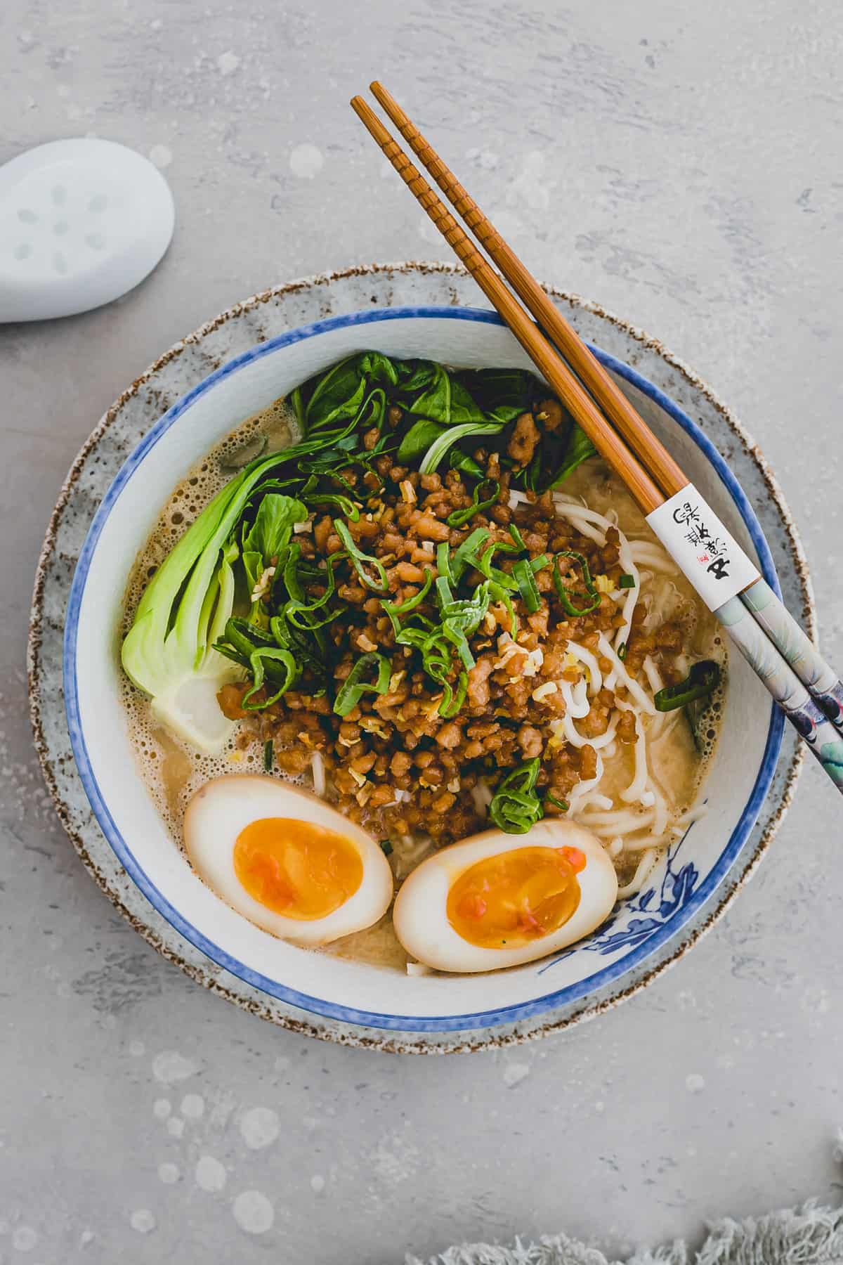 a bowl of tan tan ramen