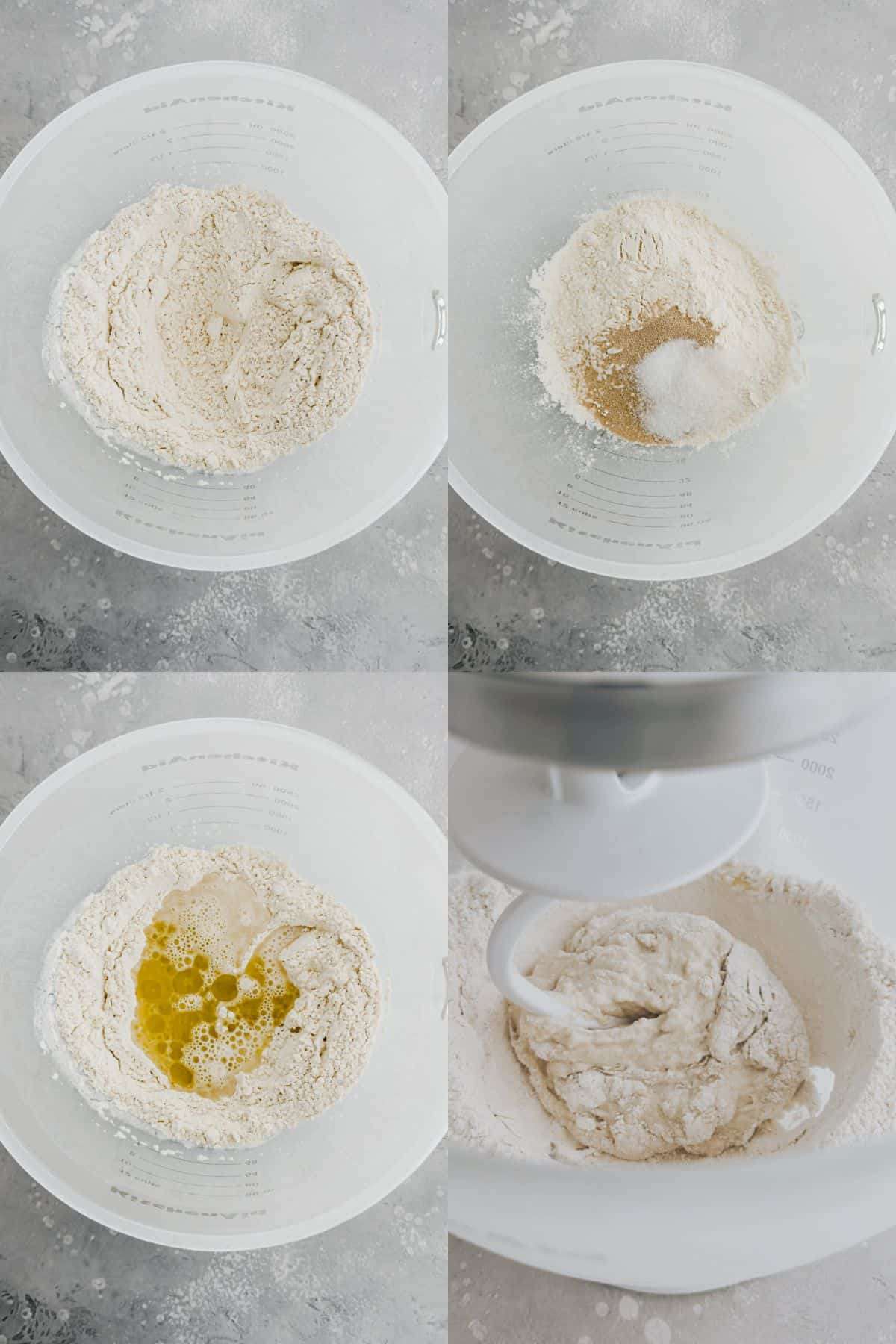 Pita Bread Recipe Step 1-4