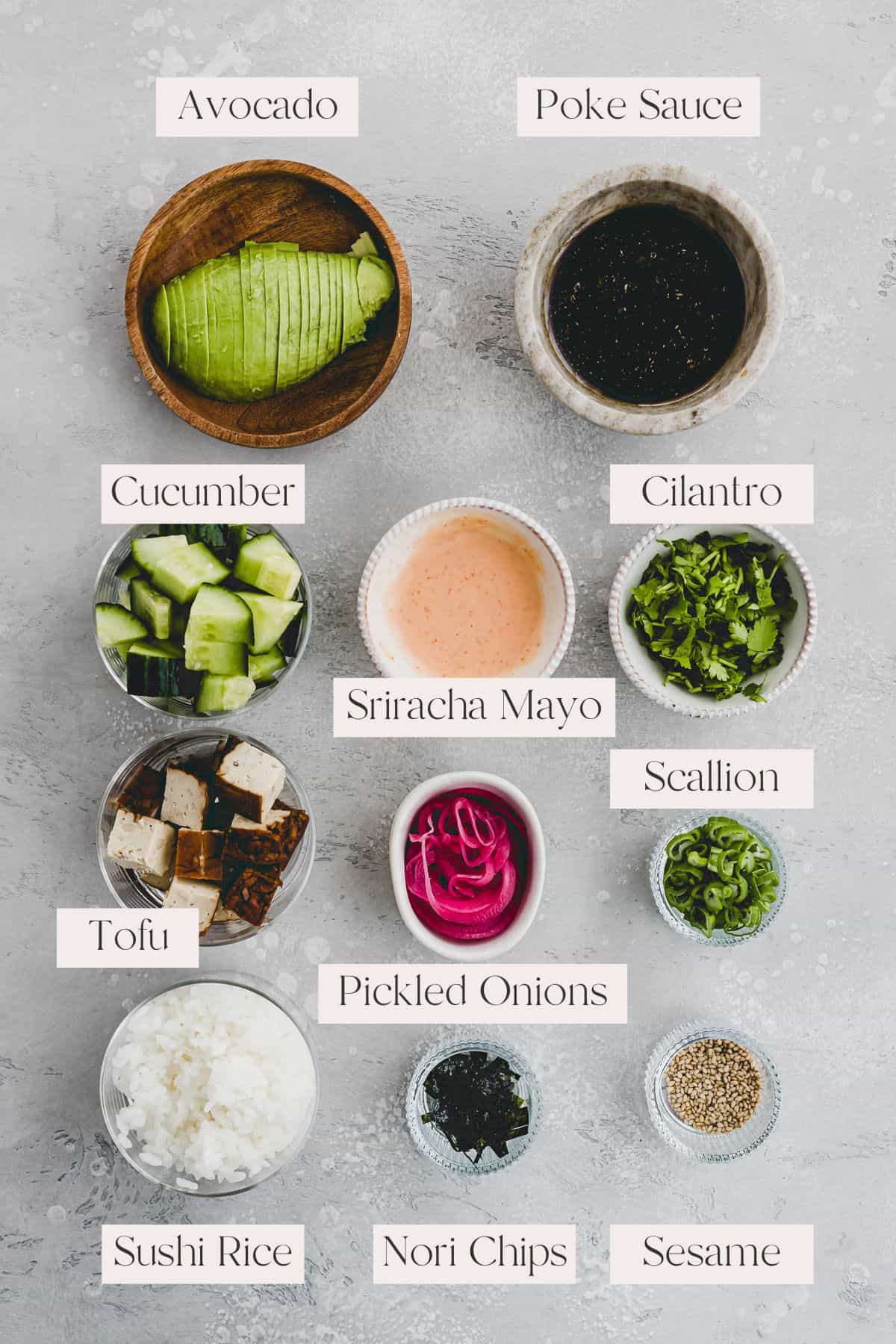 Poke Bowl Ingredients