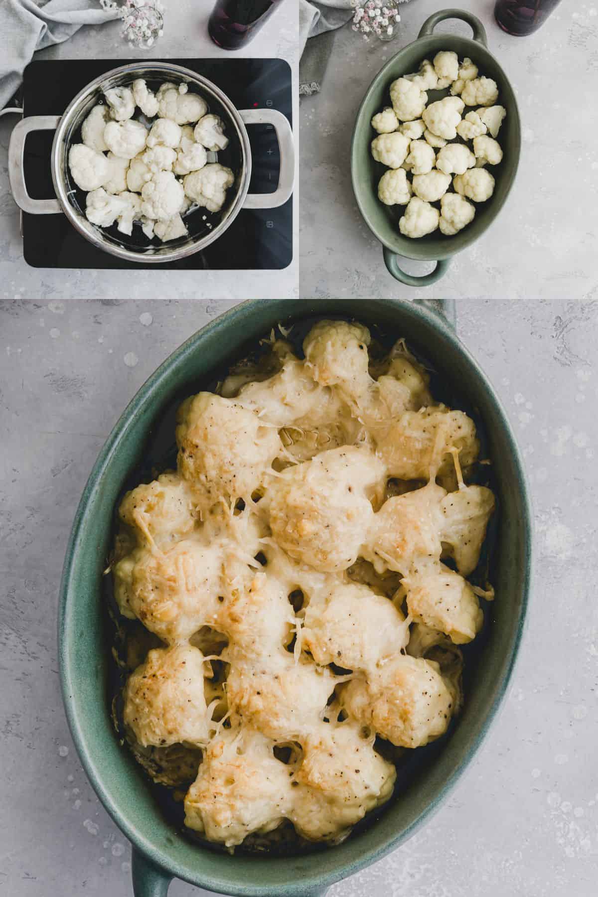 Cauliflower Cheese Casserole Recipe Step 1-3