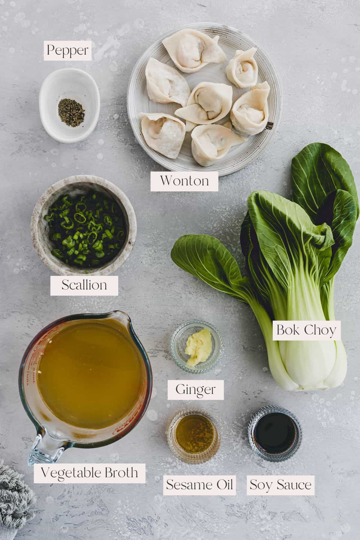 Wonton Soup Ingredients